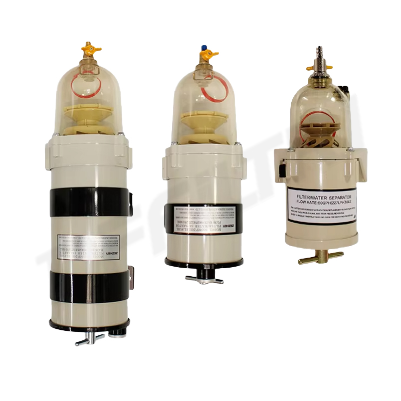 Turbine series fuel filter oil-water separator